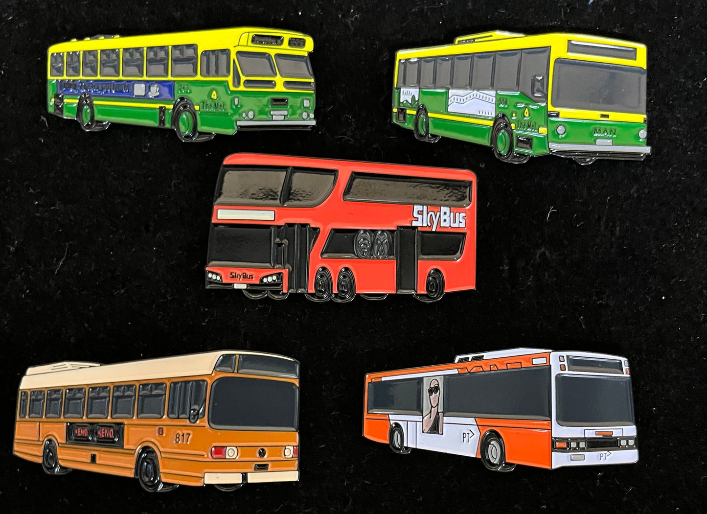 Victorian Bus Badges - Series 1 - Set of 5