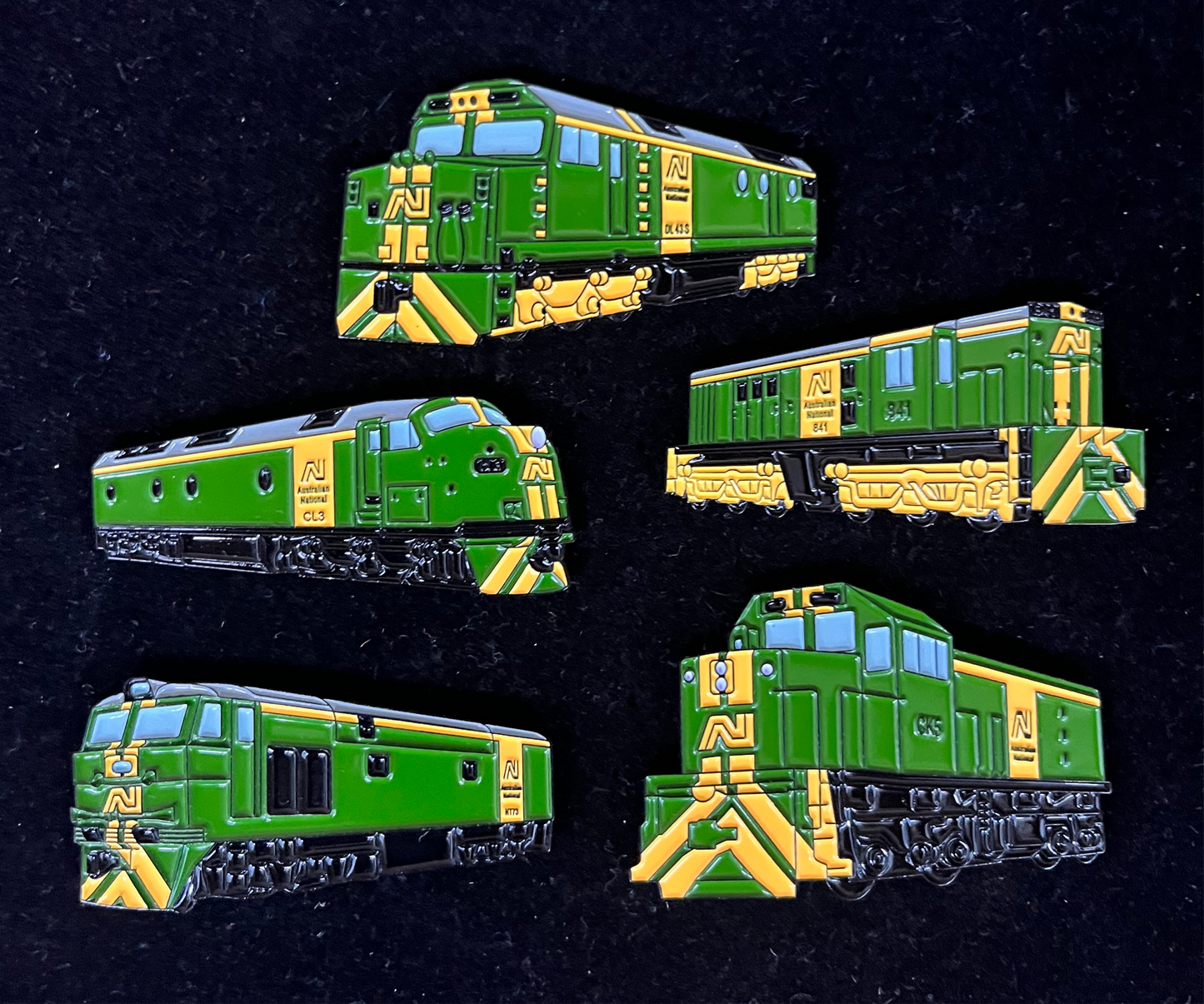 Australian National Train Badges - Series 1 - Set of 5