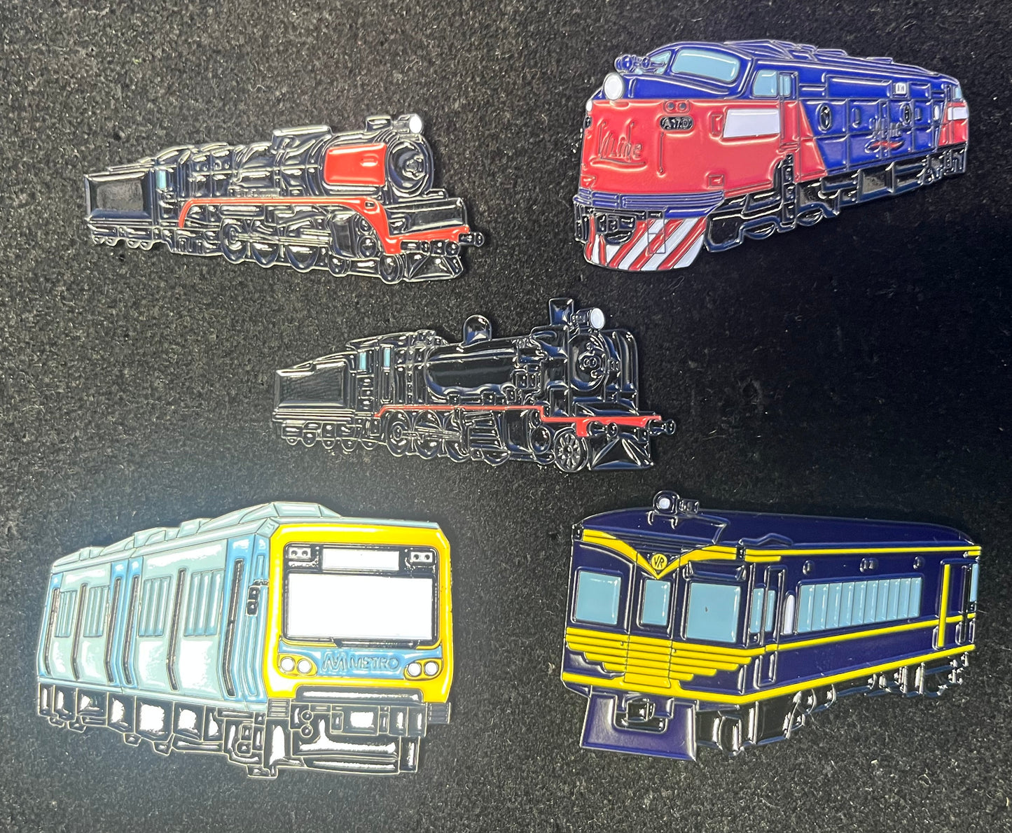Victorian Train Badges - Series 3 - Set of 5