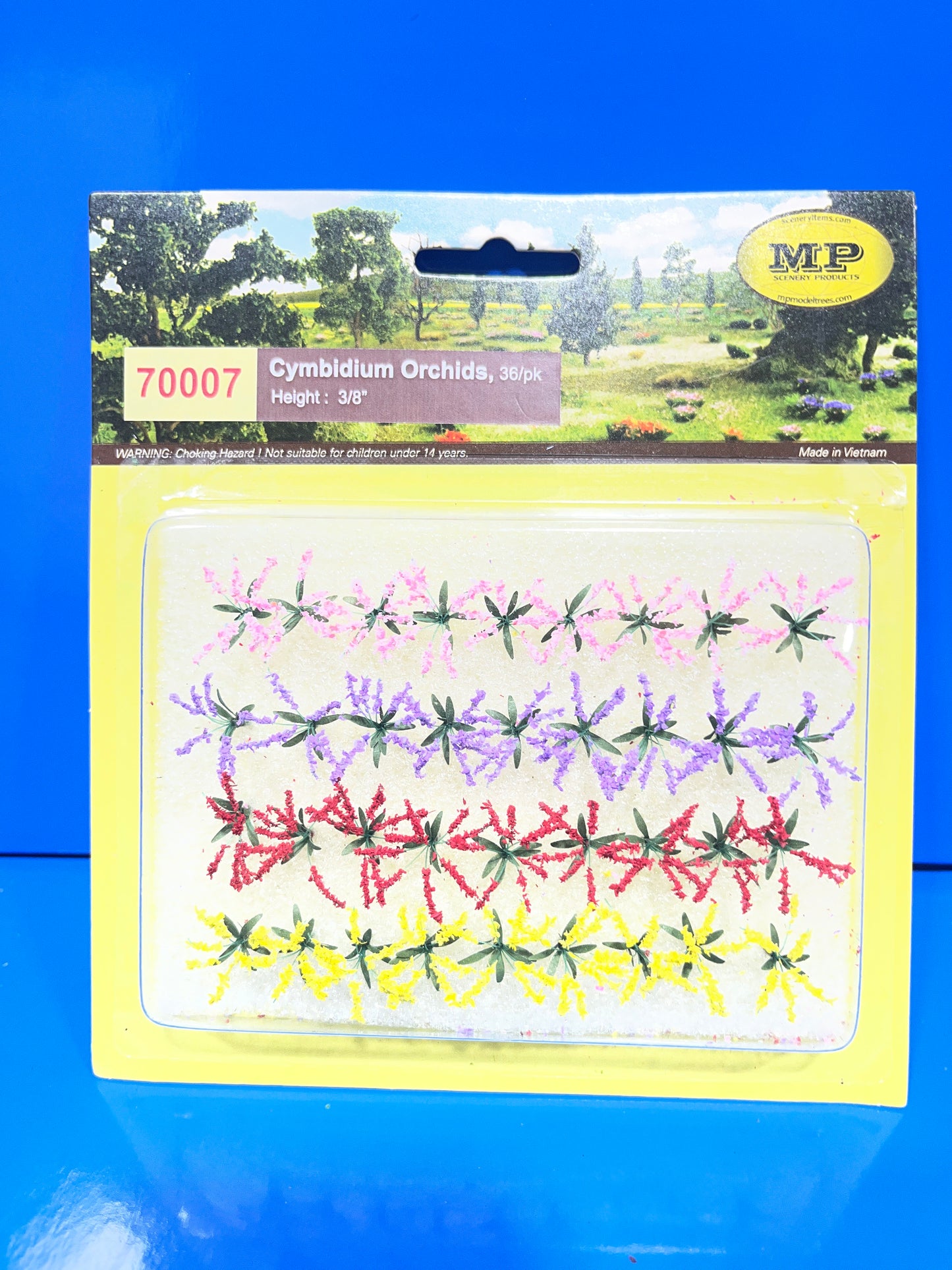 MP Scenery - Cymbidium Orchids (Red-Pink-Yellow-Purple) HO 36/pk