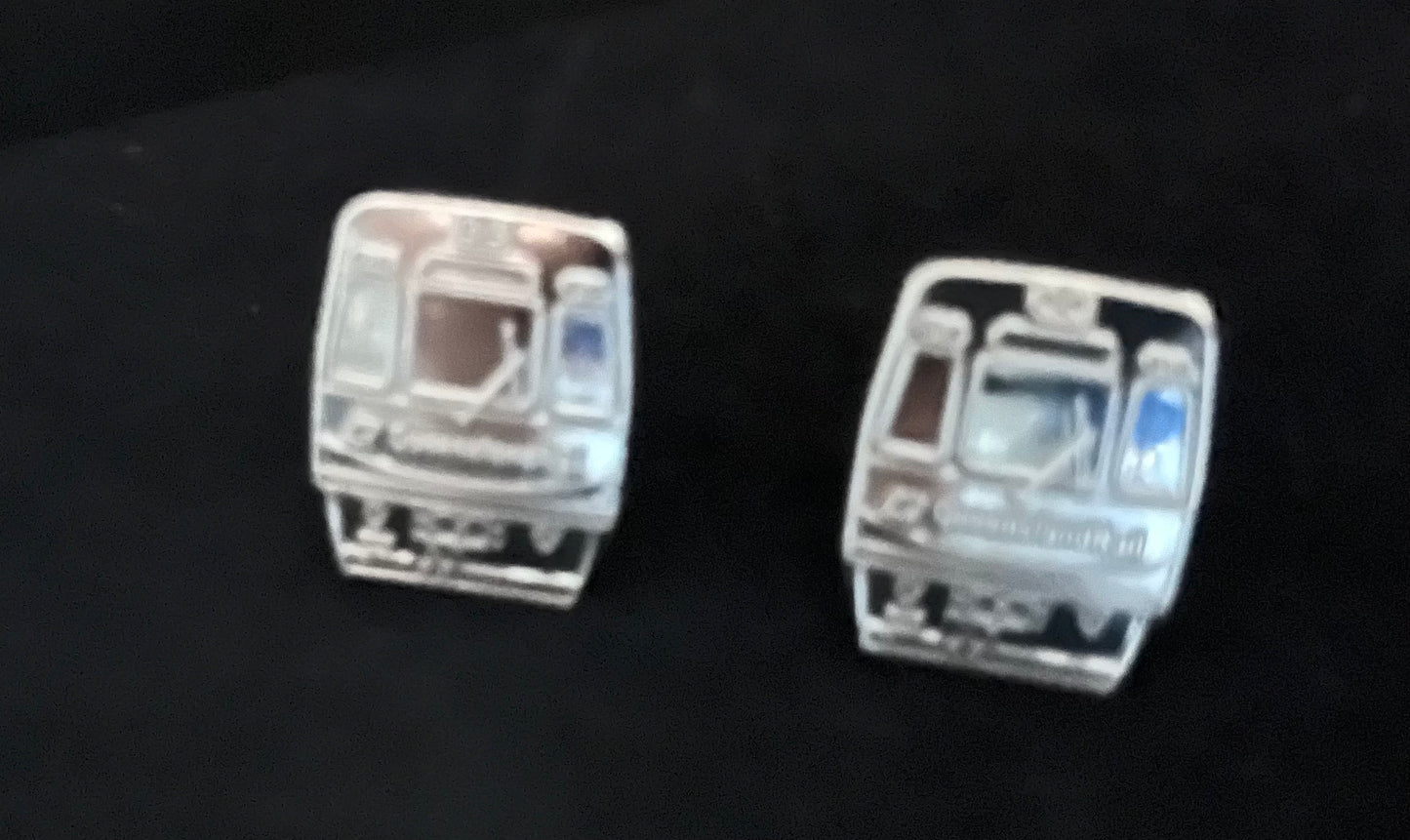 QR EMU Cufflinks - Nickel Plated