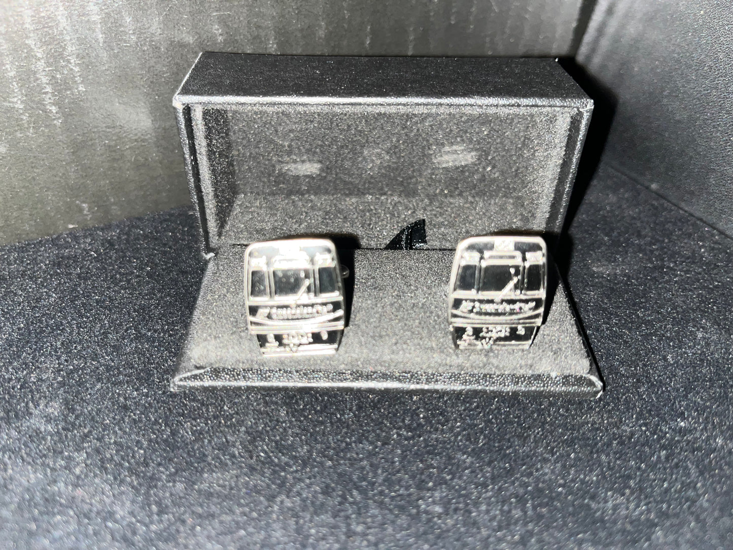 QR EMU Cufflinks - Nickel Plated