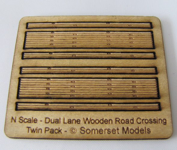 Trackside Models Laser Cut Kit - Dual Wooden Crossing - N Scale