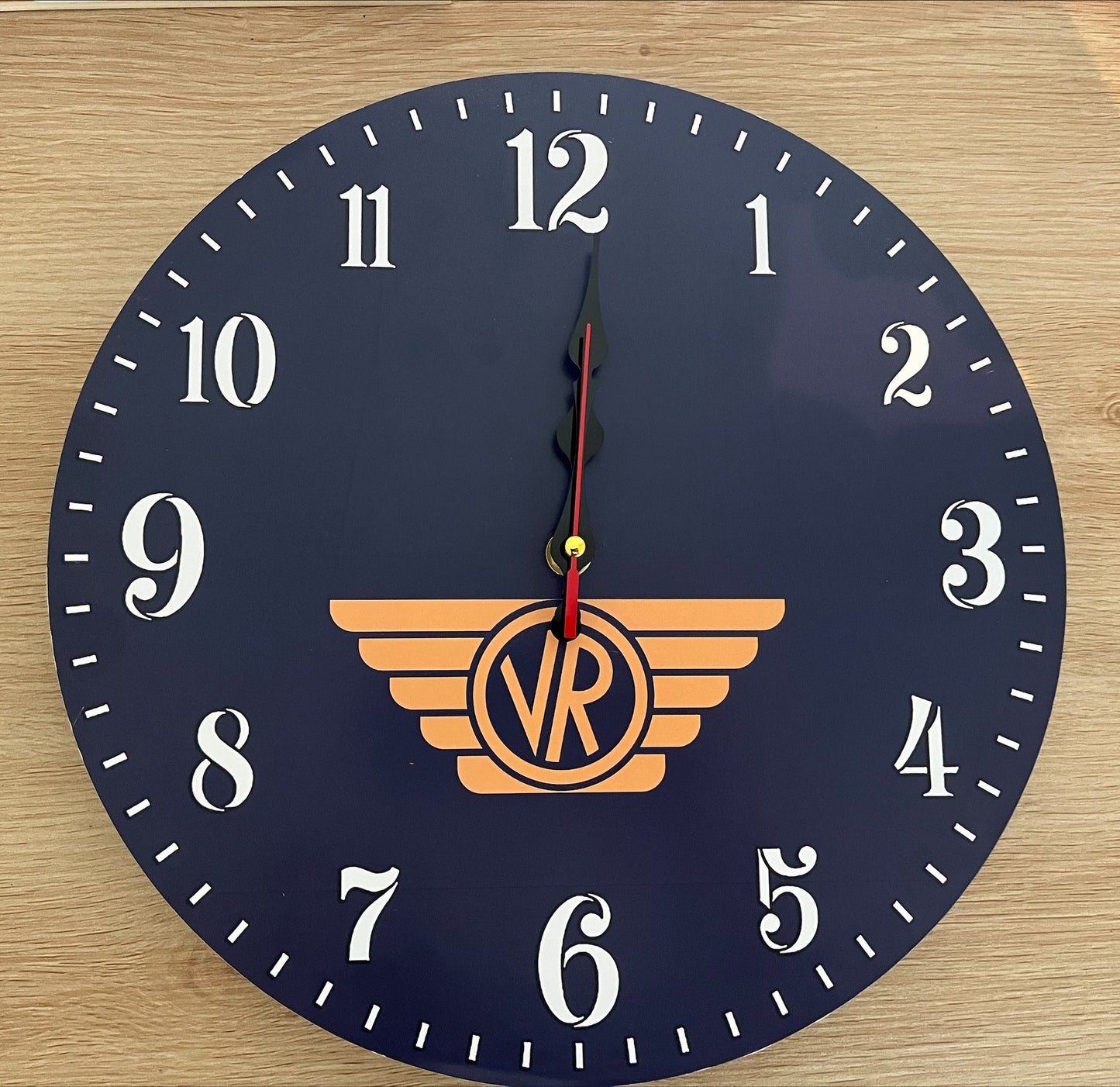 VR Clock - Wooden Back