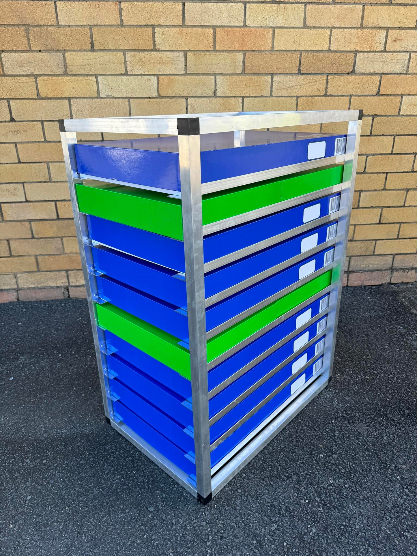 Aluminium Box Rack - 10 Slot - inc postage
