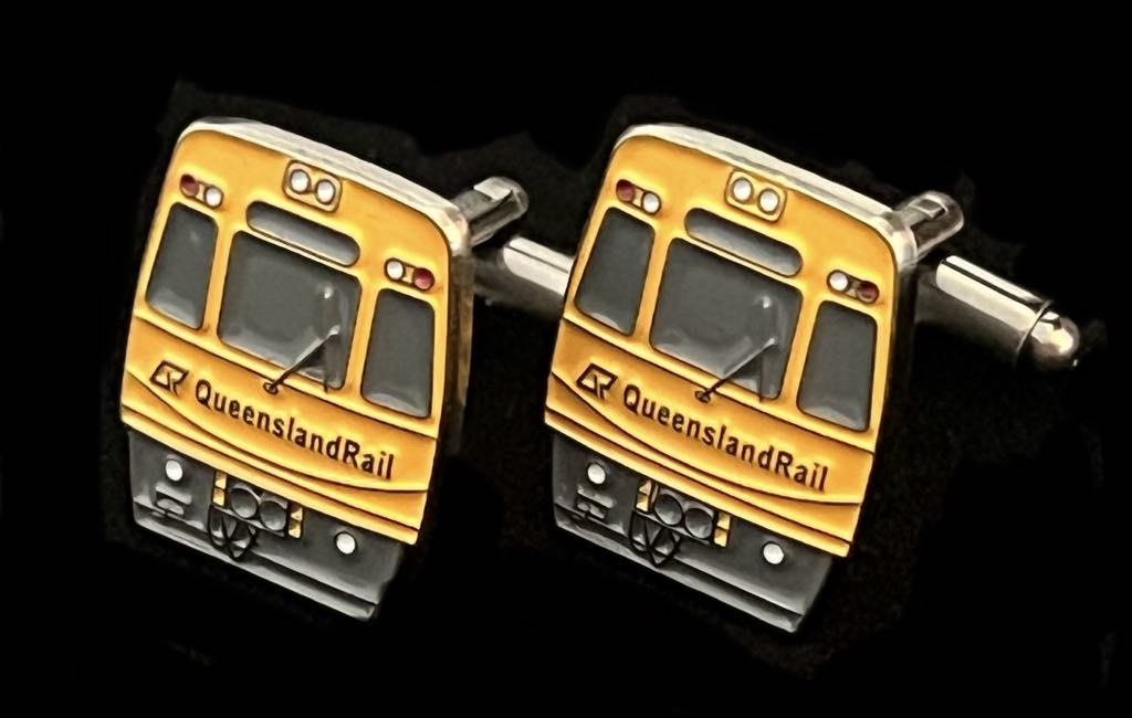 QR EMU Cufflinks - Yellow