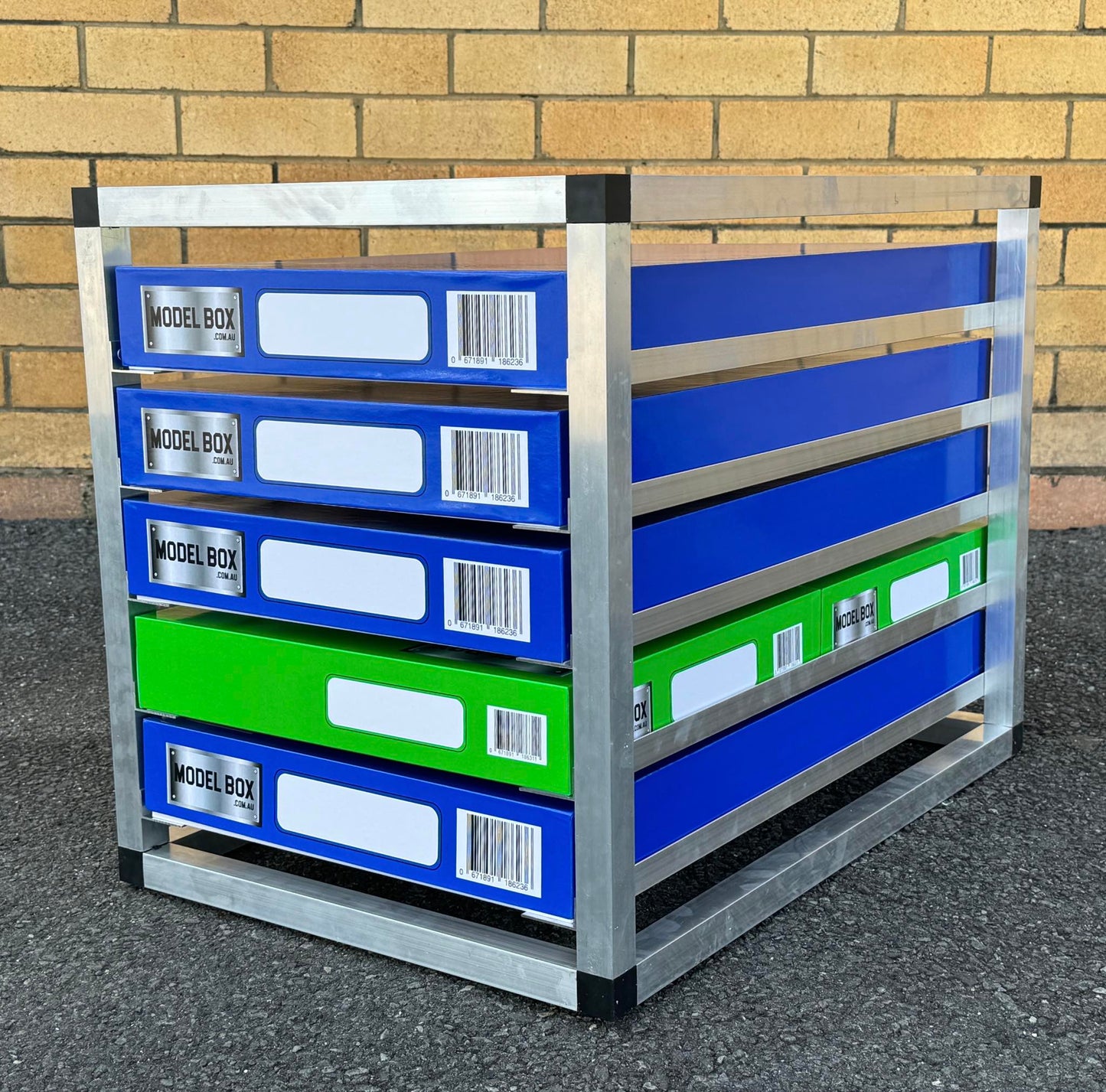Aluminium Box Rack - 5 Slot - inc postage