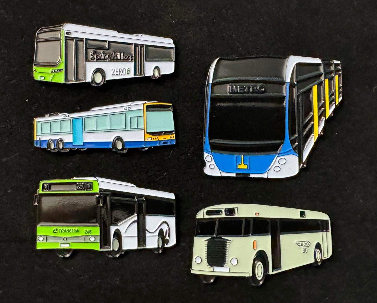 Brisbane Bus Badges - Series 2 - Set of 5