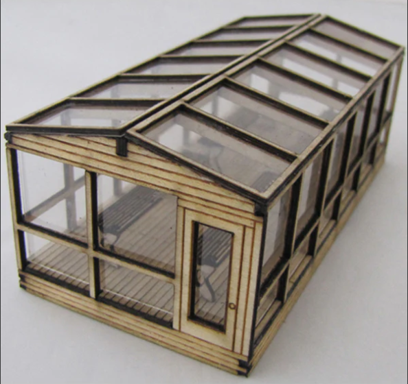 Trackside Models Laser Cut Kit - Pete's Greenhouse - HO Scale
