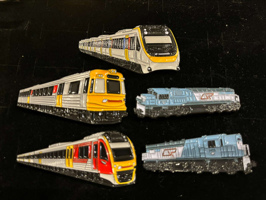 Queensland Train Badges - Series 1 - Set of 5
