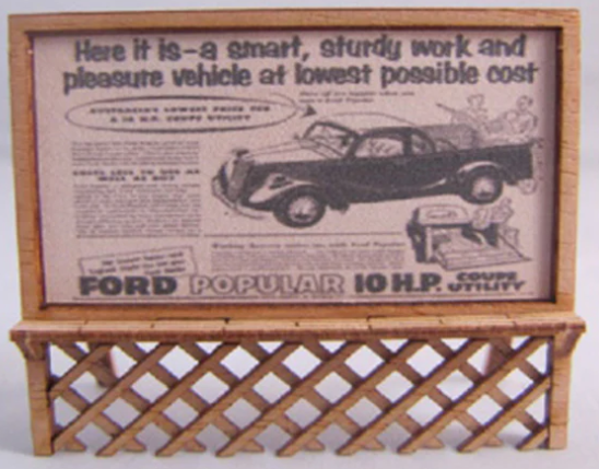 Trackside Models Laser Cut Kit - Billboards - HO Scale