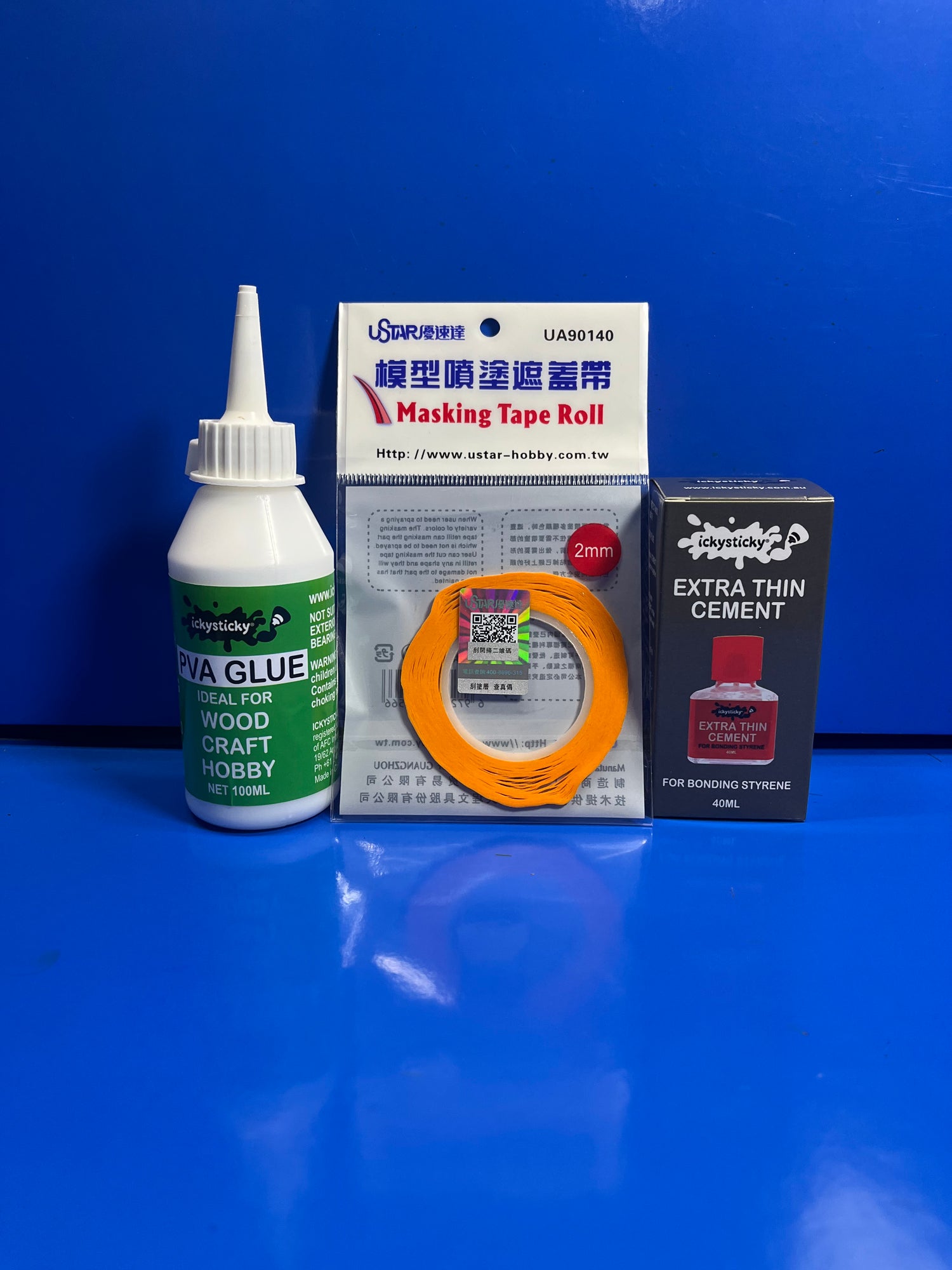 Glues, Tapes & Lights
