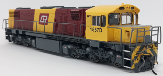 Wuiske Models Queensland Rail #1557D Driver Only Corporate (Broncos) Livery Locomotive HOn3½ 12mm Brand New