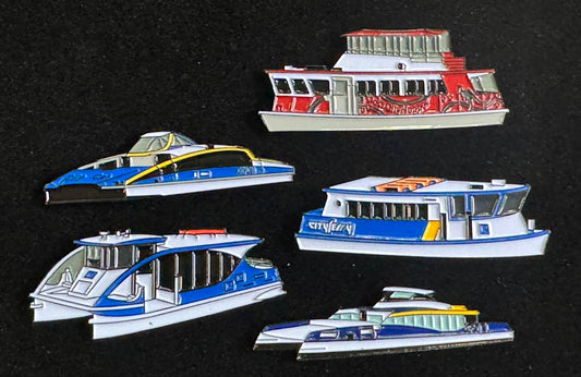 Brisbane Ferry Badges - Series 1 - Set of 5