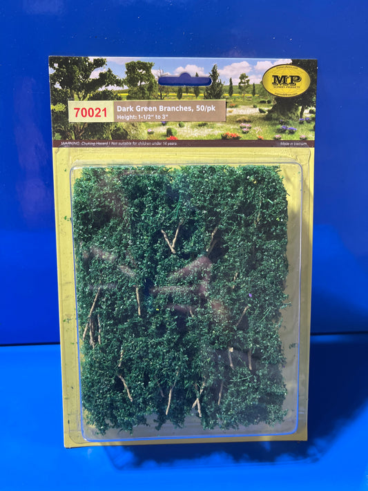 MP Scenery - Dark Green Branches HO 50/pk