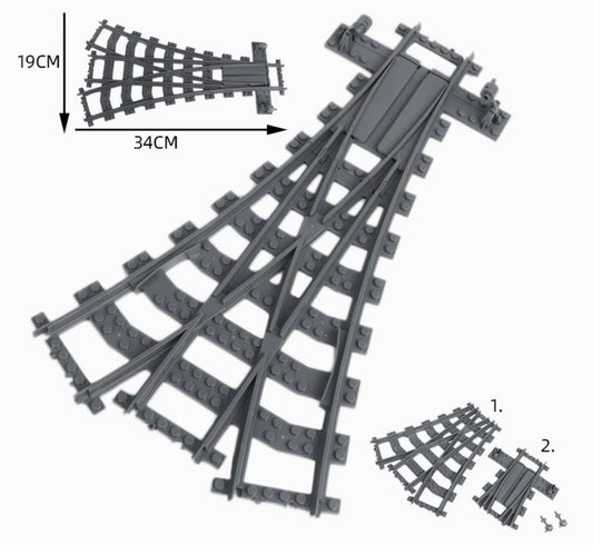 BuildingToys Brick Track - 3 Way Points