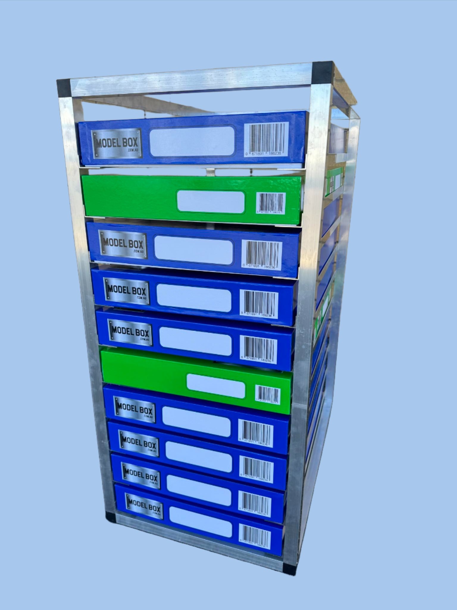 Aluminium Box Rack - 10 Slot - inc postage – Model Box