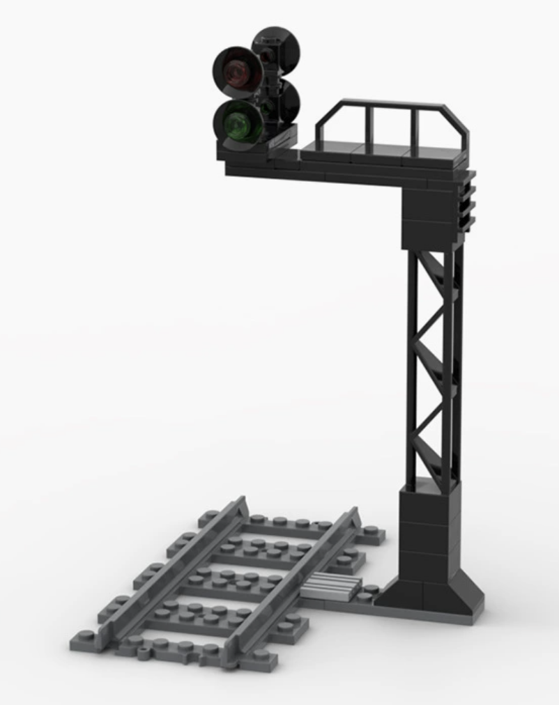 BuildingToys Brick Track with Stop / Go Signal