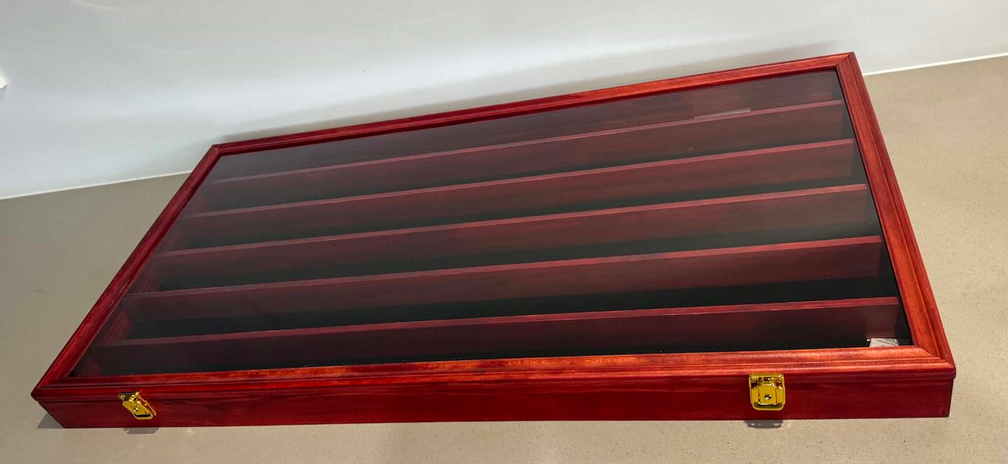 Timber Display Case - Cherry Red