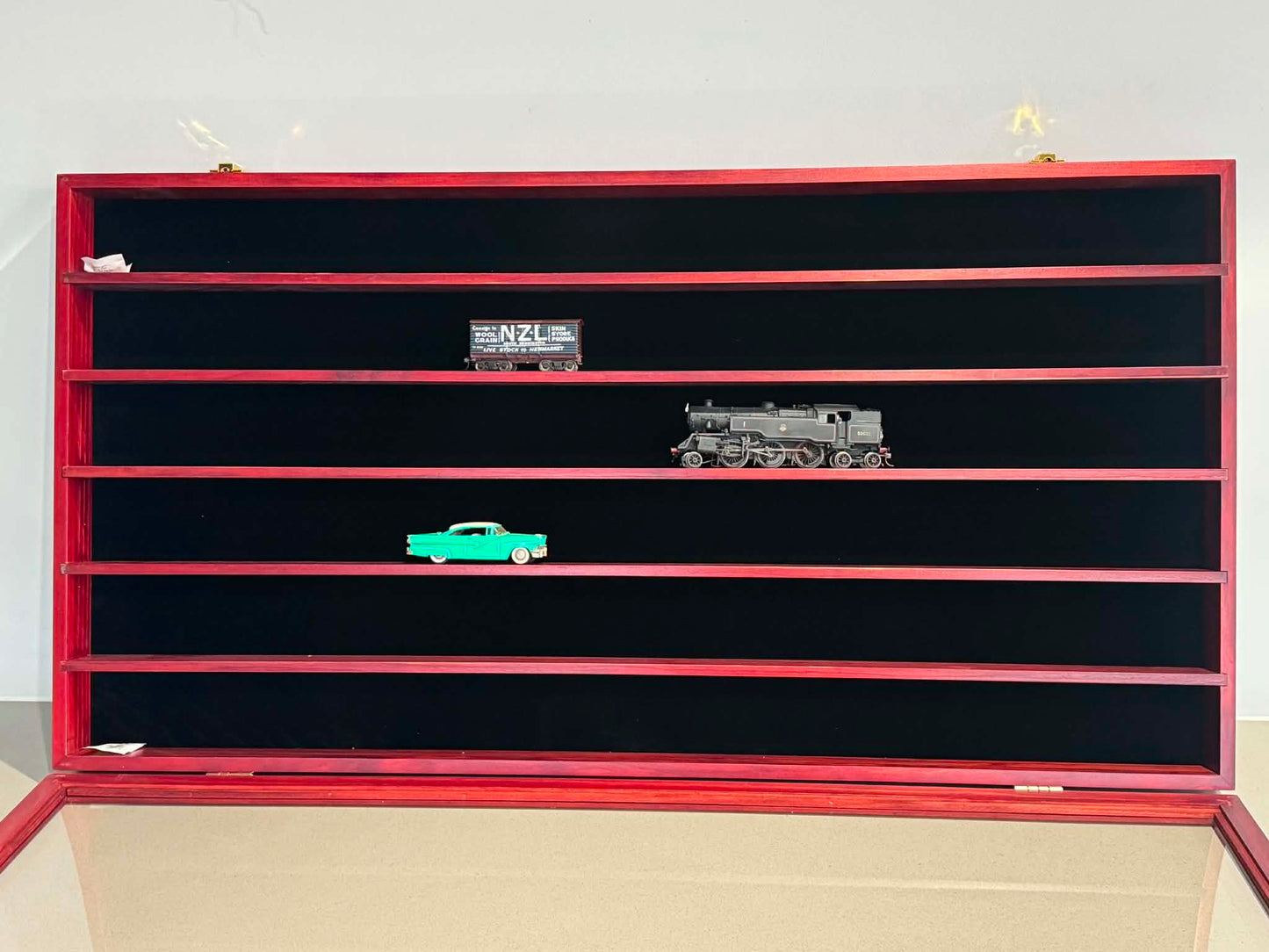 Timber Display Case - Cherry Red