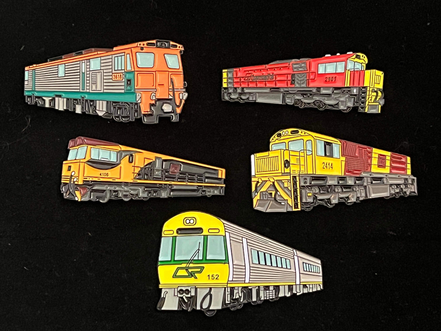 Queensland Train Badges - Series 2 - Set of 5