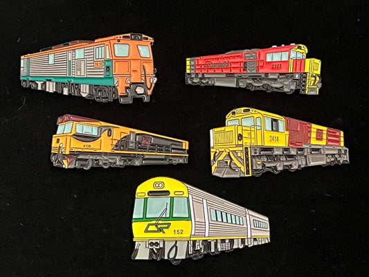 Queensland Train Badges - Series 2 - Set of 5