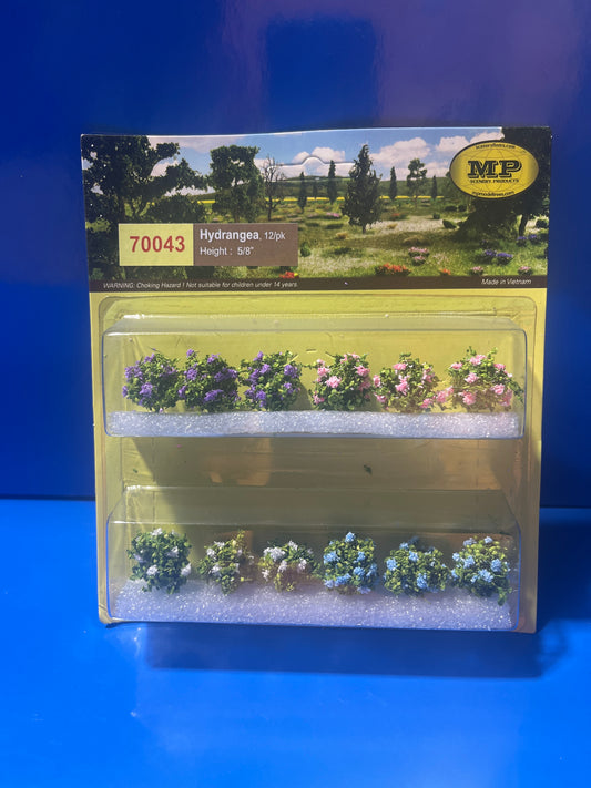 MP Scenery - Hydrangea (Blue-White-Pink-Purple) HO 12/pk