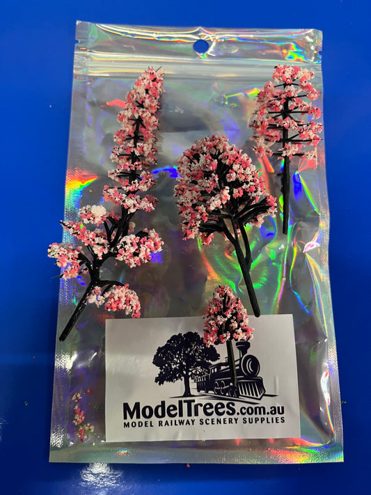 5 Trees Assorted Shapes - Pink/White