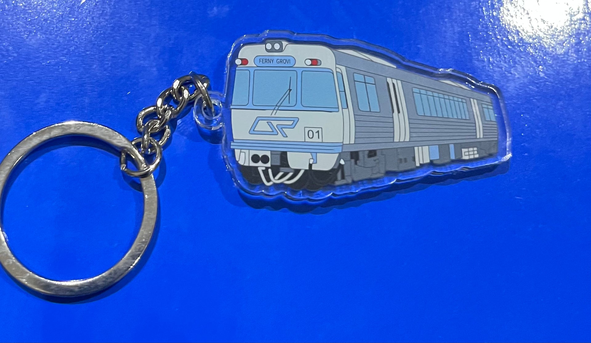Queensland Rail EMU Grey Keyring – Model Box