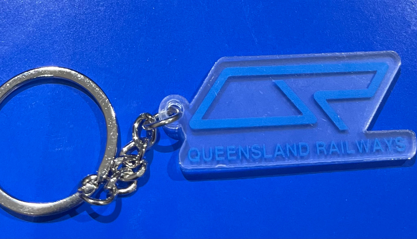 Queensland Rail Blue Logo Keyring