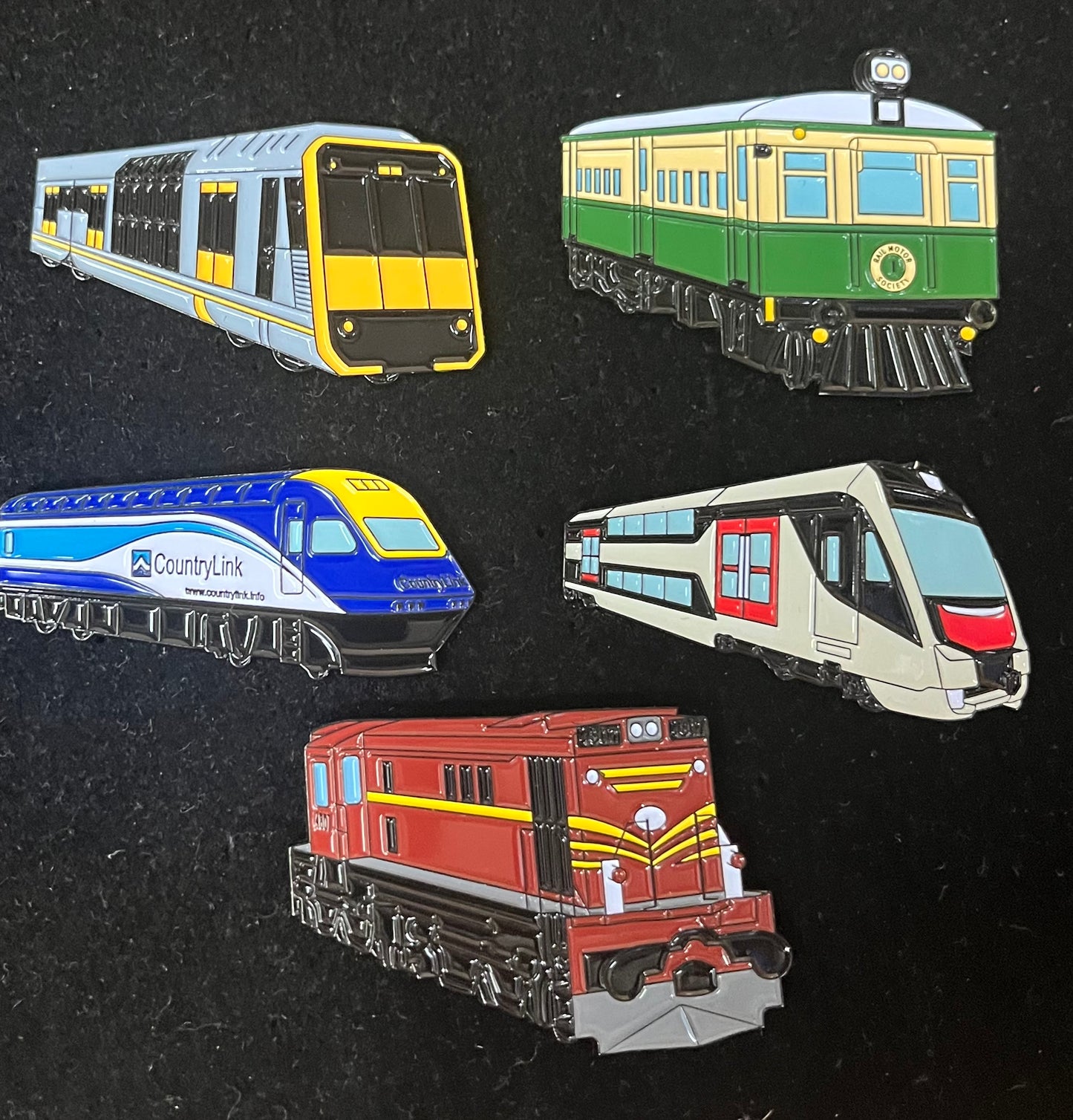 NSW Train Badges - Series 2 - Set of 5