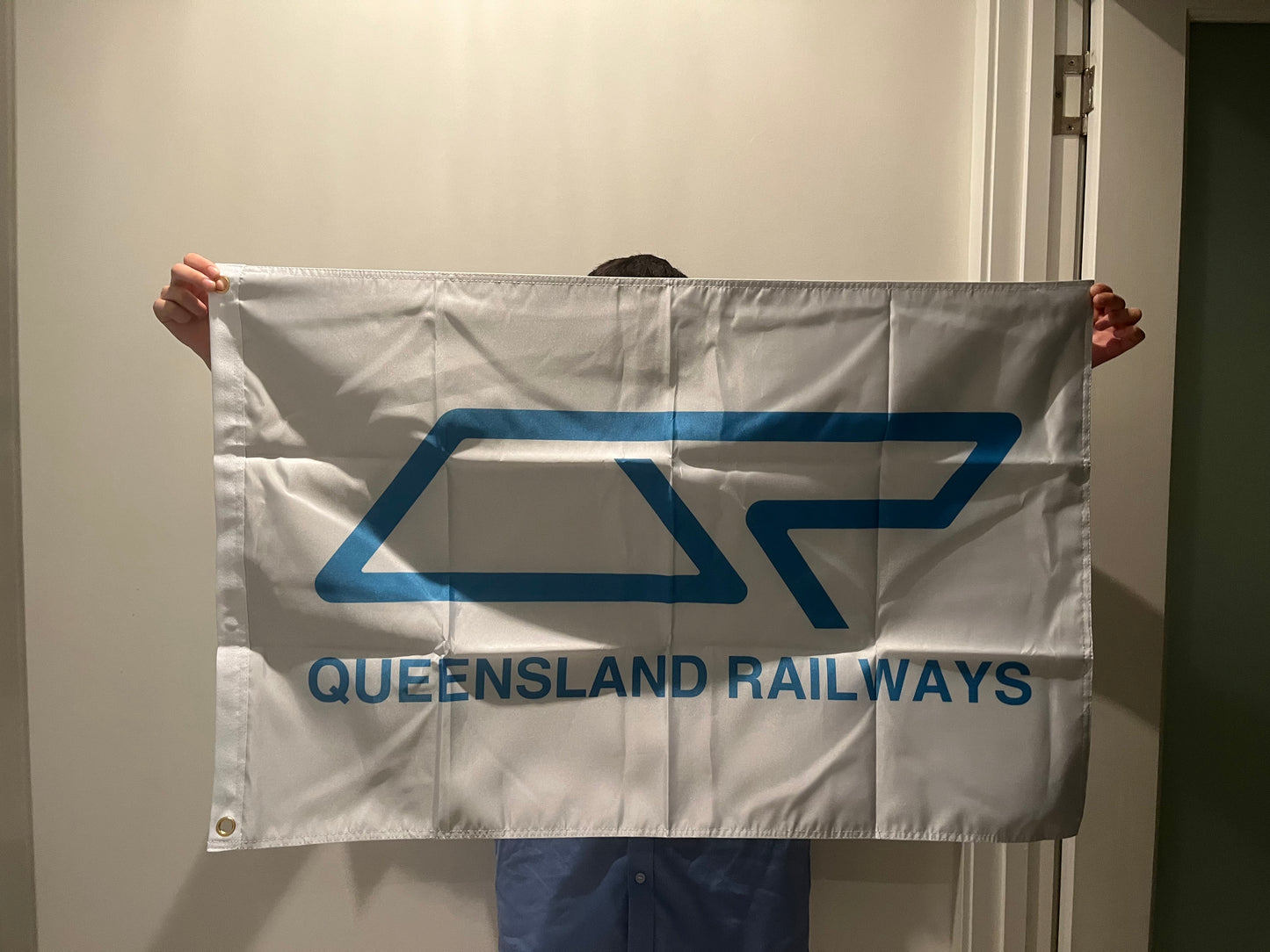 QR Blue Logo Flag - 90x60cm