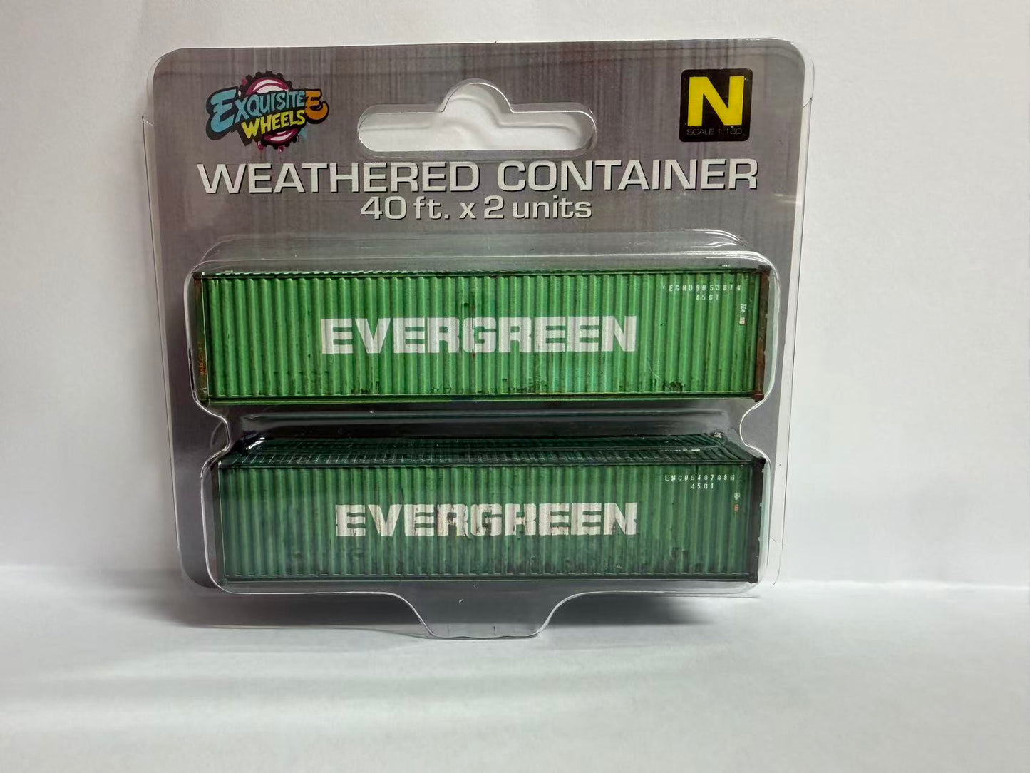 N Scale Shipping Container Set - Evergreen - Pre Weathered - Pre Order