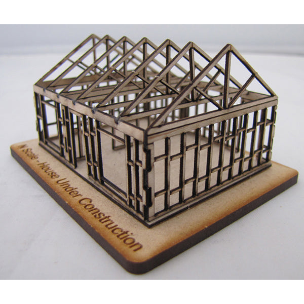 Trackside Models Laser Cut Kit - House Under Construction - N Scale
