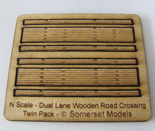 Trackside Models Laser Cut Kit - Dual Wooden Crossing  - N Scale
