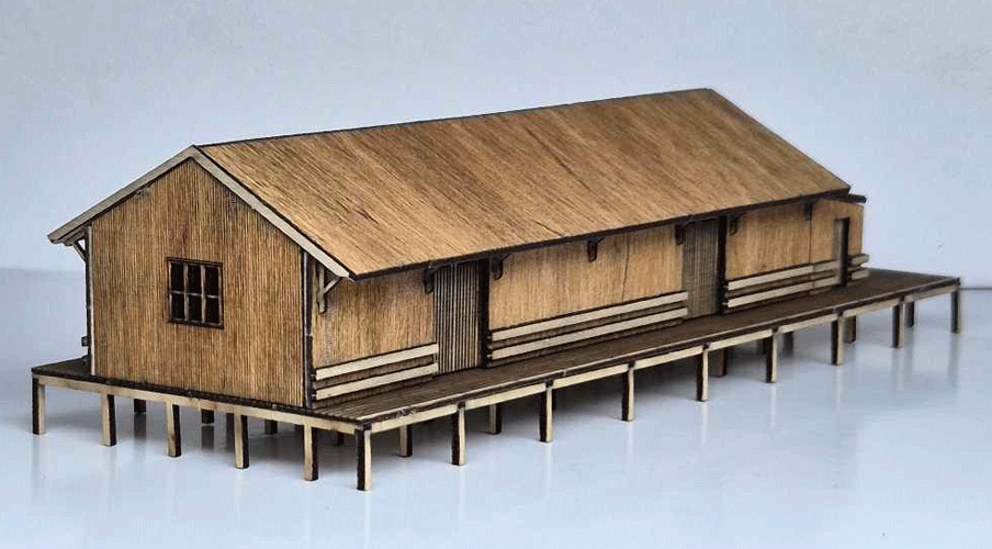 Trackside Models Laser Cut Kit - NSW G4 Goods Shed - N Scale