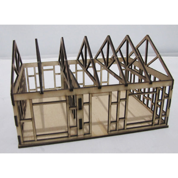 Trackside Models Laser Cut Kit - House Under Construction - HO Scale