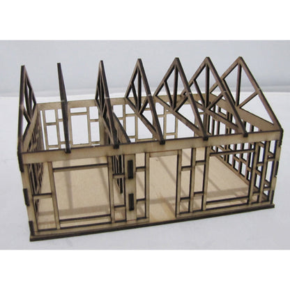 Trackside Models Laser Cut Kit - House Under Construction - HO Scale