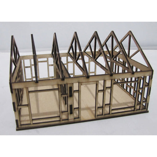 Trackside Models Laser Cut Kit - House Under Construction - HO Scale