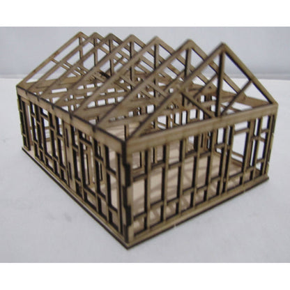 Trackside Models Laser Cut Kit - House Under Construction - HO Scale