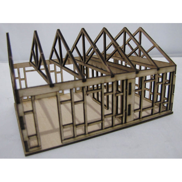 Trackside Models Laser Cut Kit - House Under Construction - HO Scale