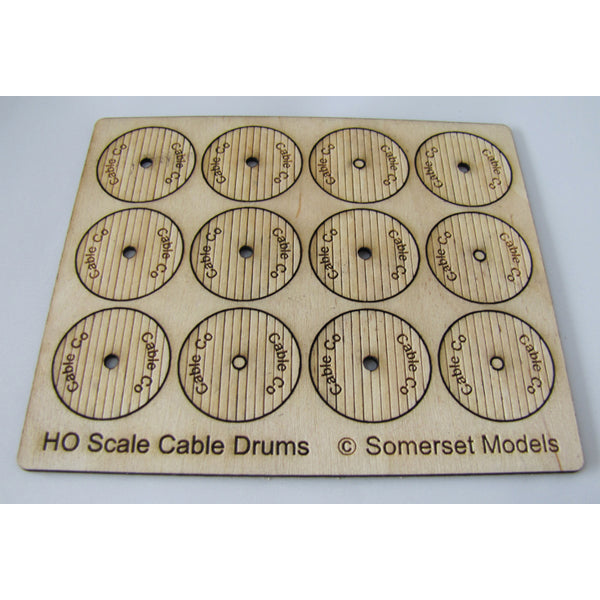 Trackside Models Laser Cut Kit - Cable Drums - HO Scale