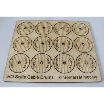 Trackside Models Laser Cut Kit - Cable Drums - HO Scale