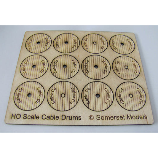 Trackside Models Laser Cut Kit - Cable Drums - HO Scale