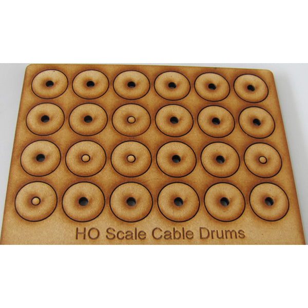 Trackside Models Laser Cut Kit - Cable Drums - HO Scale