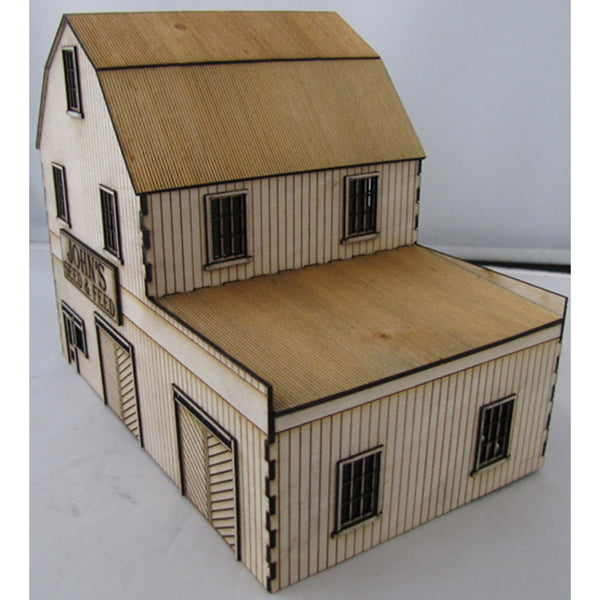 Trackside Models Laser Cut Kit - John's Seed N Feed - HO Scale