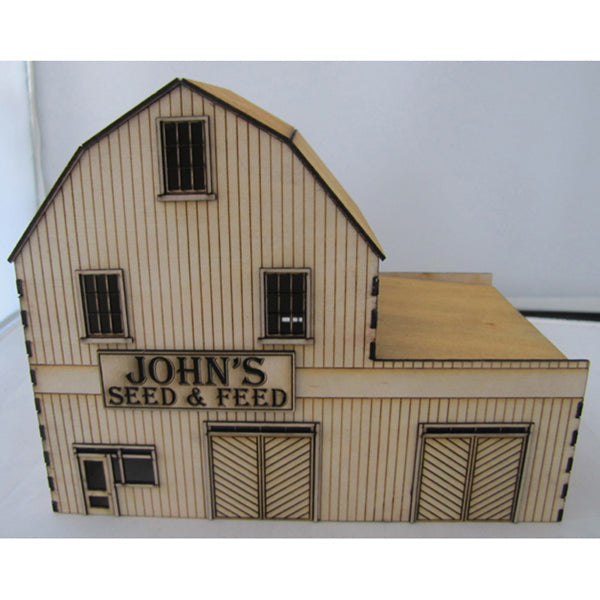 Trackside Models Laser Cut Kit - John's Seed N Feed - HO Scale