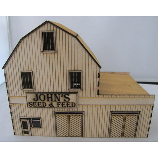 Trackside Models Laser Cut Kit - John's Seed N Feed - HO Scale