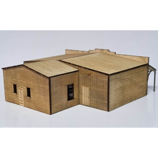 Trackside Models Laser Cut Kit - Low Relief The Shops  - HO Scale