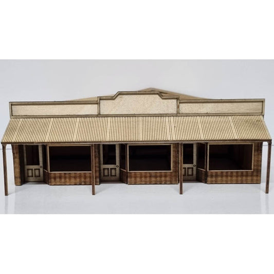 Trackside Models Laser Cut Kit - Low Relief The Shops  - HO Scale